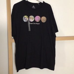 Mindful of Mother Nature Mens NWT Protect our planet Black Tee size XL